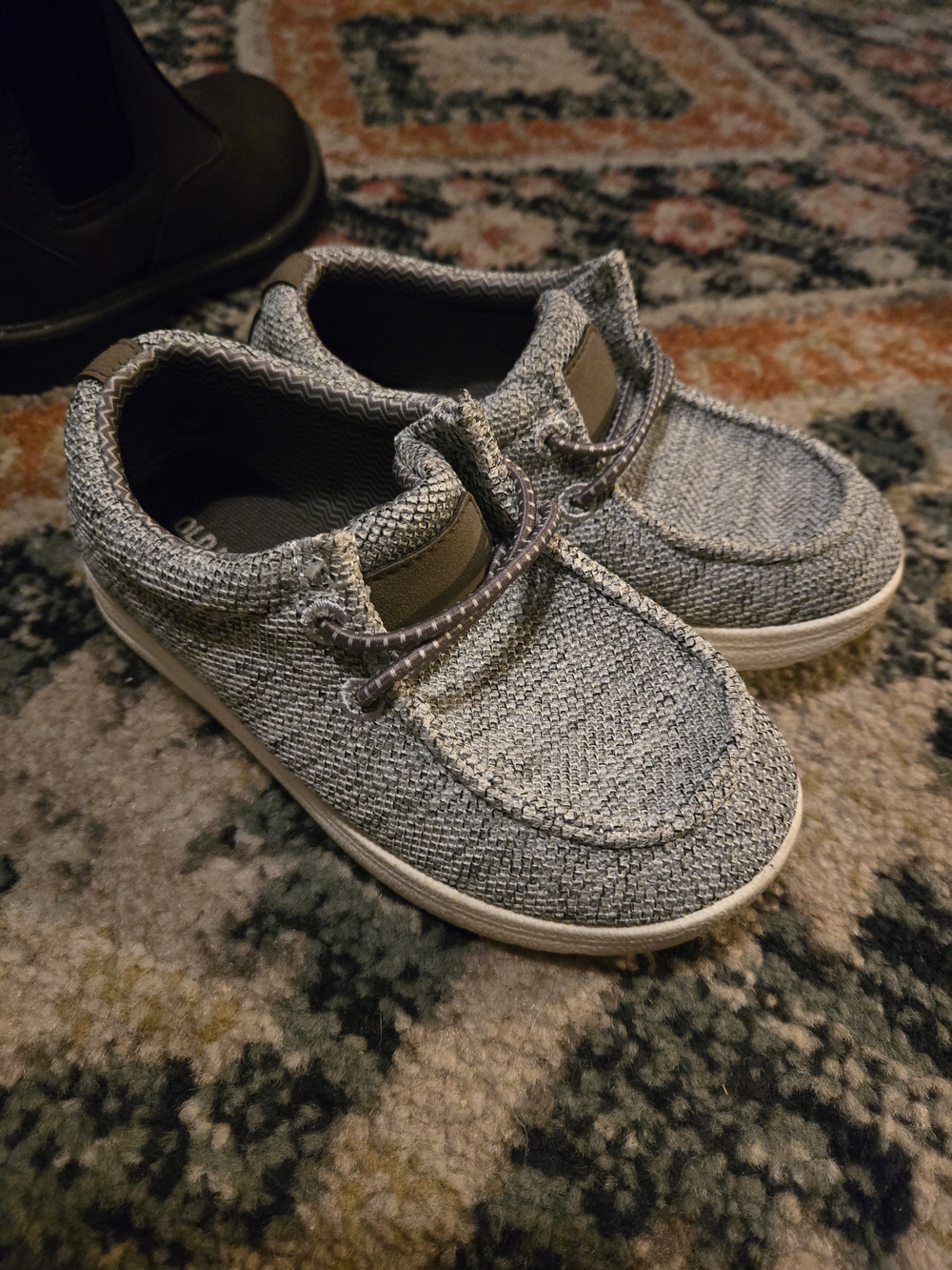 Old Navy Gray Knit Slip-On Sneakers for Kids